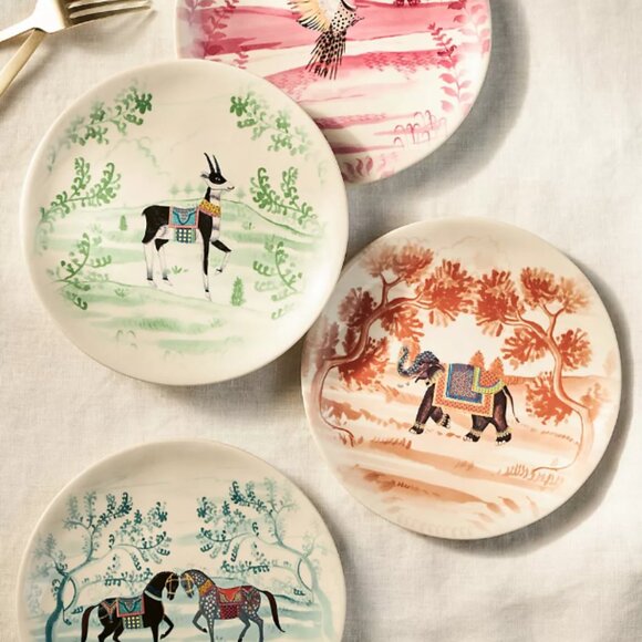 Terrace Canapé Plates Set of 4 Anthropologie - Picture 1 of 4